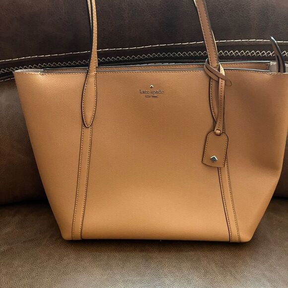 Kate Spade Tan Leather Tote Bag - Picture 2 of 6
